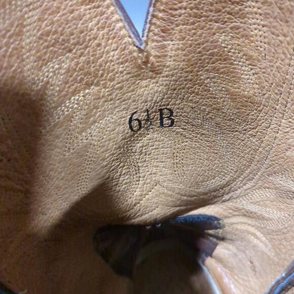 Women's Size 6.5 Ariat Brown Leather Embroidered Western Boots Flawed - Picture 7 of 9